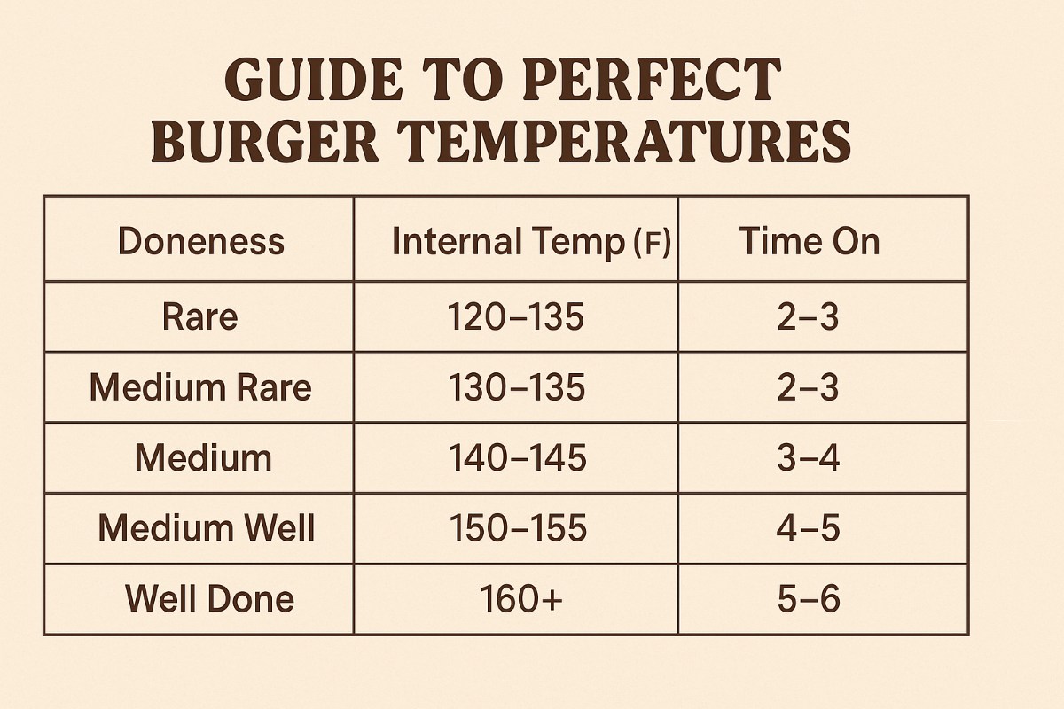 Temperature for Burgers