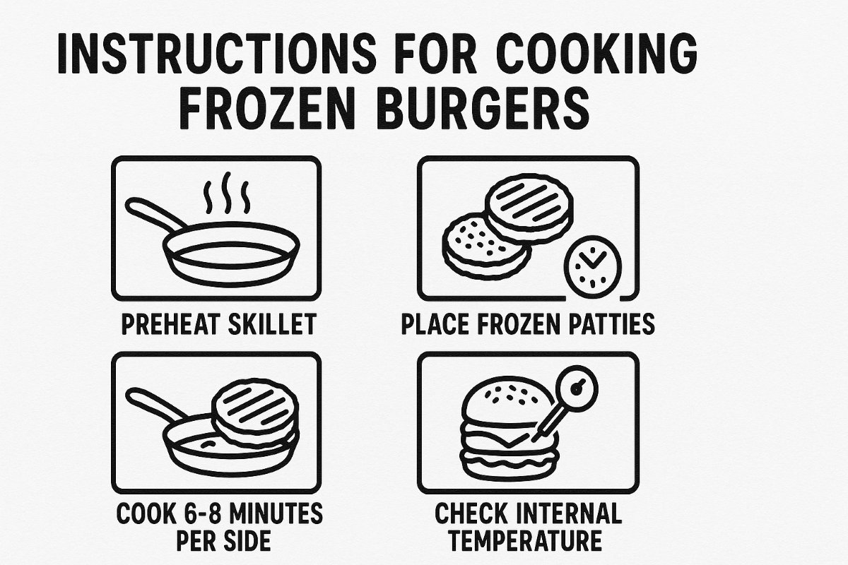 Instructions for Cooking Frozen Burgers