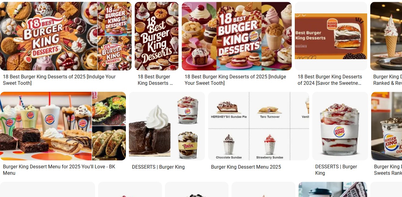 The Tasty Desserts Provided by Burger King