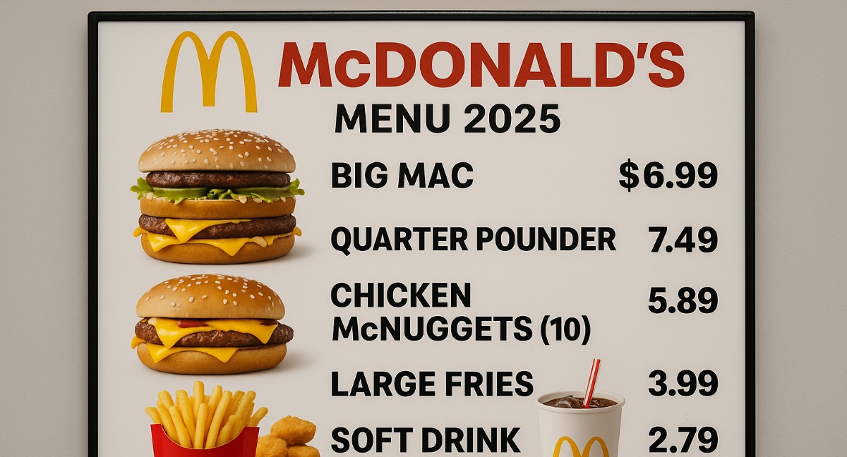 Mcdonald's Menu With Prices 2025 Large Fries