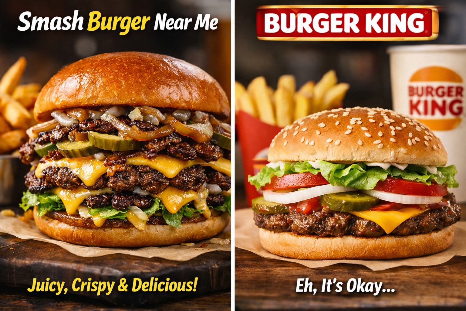 Smash Burger Near Me vs. Burger King: The Ultimate Guide, Recipe & Price List (USA)